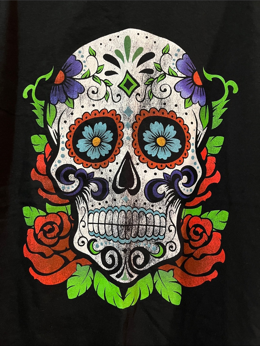 NWOT SUGAR SKULL 100% Cotton Size LARGE Unisex Men Women Teen